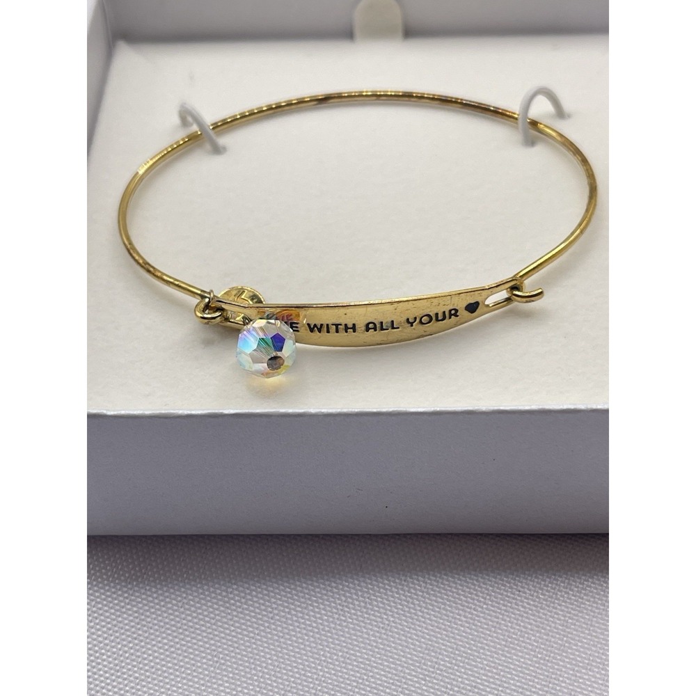 Chamilia 'Live With All You Heart Bracelet' Gold Electroplate‎ B-15
